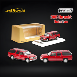 MK Miniatures 2003 Chevrolet Suburban in Red Limited Edition 1:64