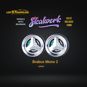 Custom Order Only - Skalwerk - BRABUS MONO 2 - SILVER - 1:64 (1 SET = 4 Wheels)