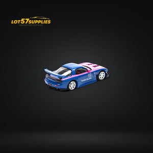 PopRace Mazda RX7 RE-AMEMIYA - Blue/Pink 1:64