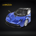 HKM Premium Huayra Coupe 2014 in Ocean Blue Openable 1:64