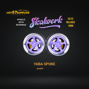 Custom Order Only - Skalwerk - YABA SPOKE PURPLE - 1:64 (1 SET = 4 Wheels)