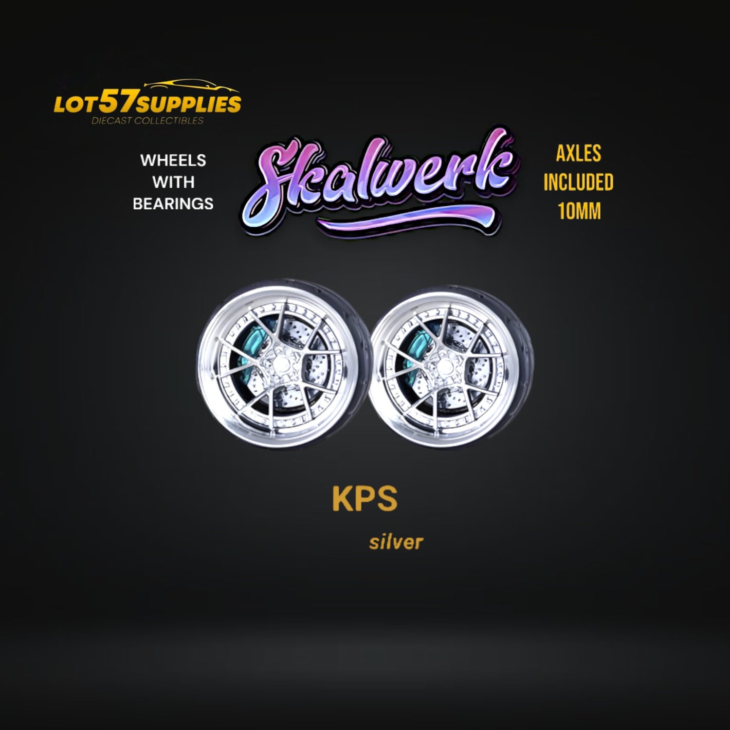 Custom Order Only - Skalwerk - KPS SILVER - 1:64 (1 SET = 4 Wheels)