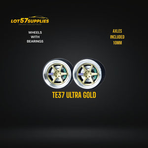 Custom Order Only - Skalwerk - TE37 ULTRA GOLD - 1:64 (1 SET = 4 Wheels)