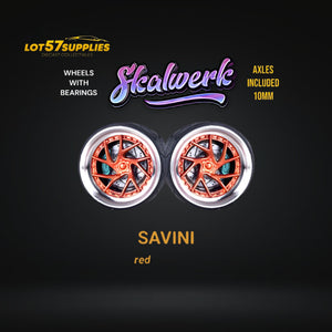 Custom Order Only - Skalwerk - SAVINI RED - 1:64 (1 SET = 4 Wheels)