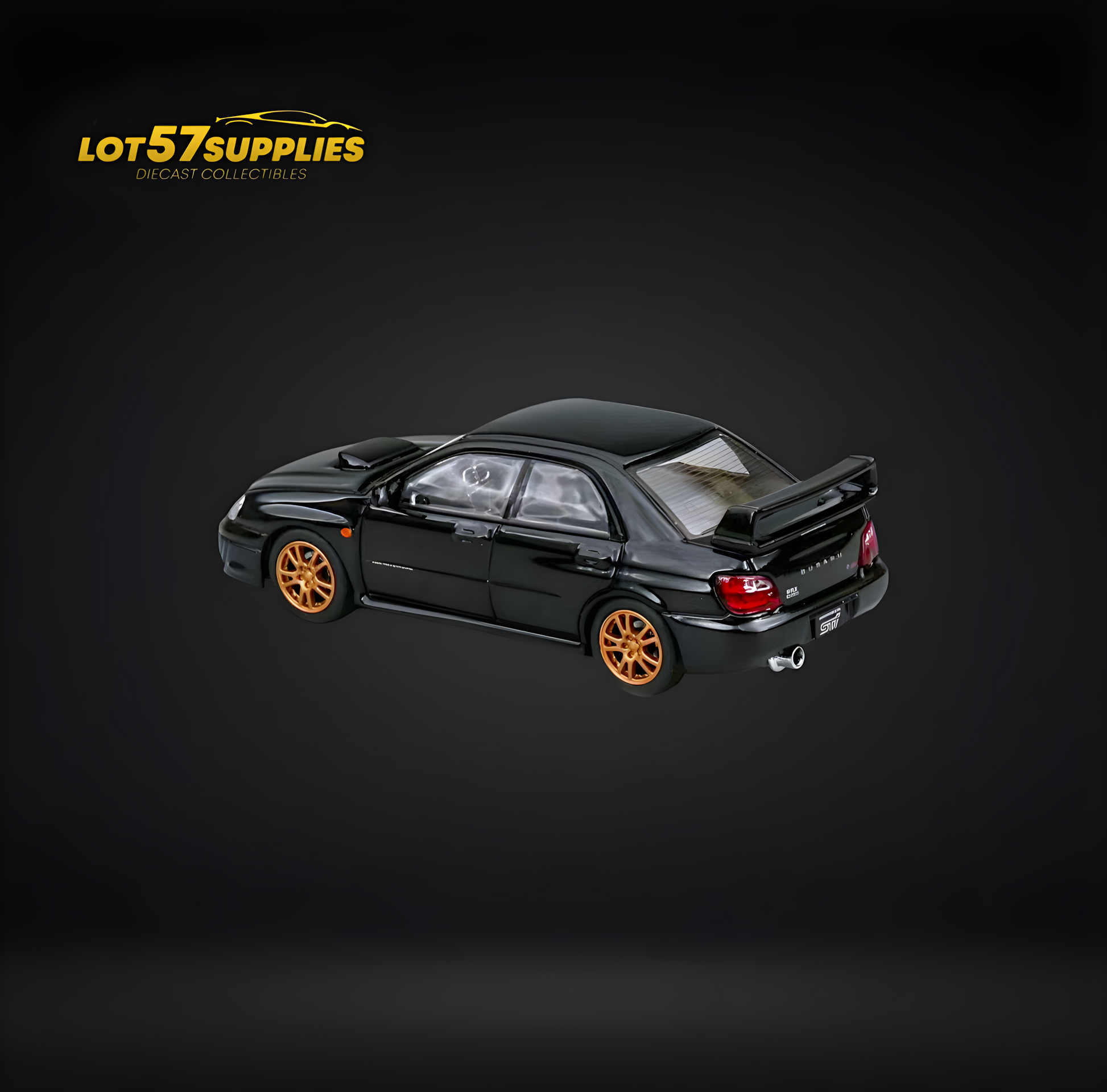 Furuya Subaru Impreza STi GD 8th Gen SEDAN in Black 1:64