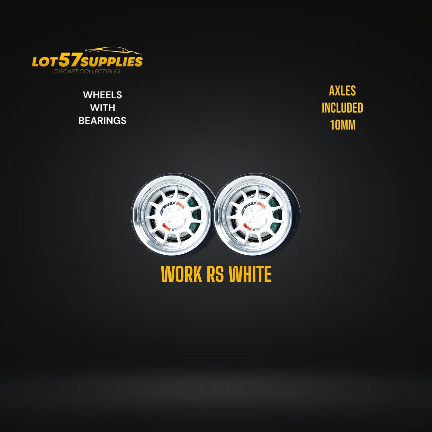 Custom Order Only - Skalwerk - WORK RS WHITE - 1:64 (1 SET = 4 Wheels)