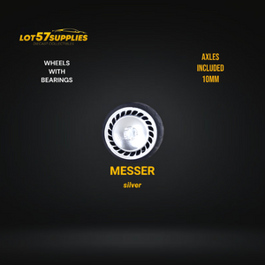 Custom Order Only - Skalwerk - MESSER SILVER - 1:64 (1 SET = 4 Wheels)