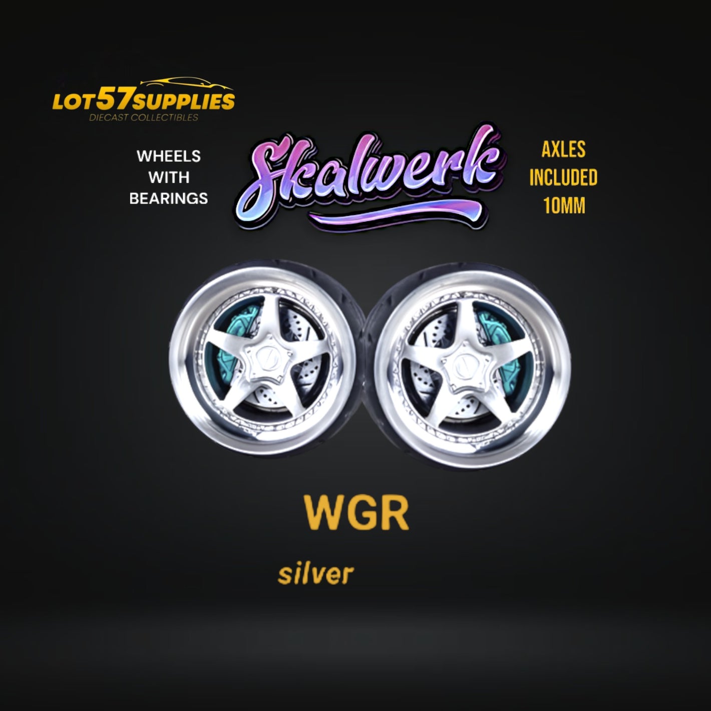Custom Order Only - Skalwerk - WGR SILVER - 1:64 (1 SET = 4 Wheels)