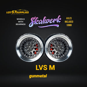 Custom Order Only - Skalwerk - LVS M - GUNMETAL - 1:64 (1 SET = 4 Wheels)