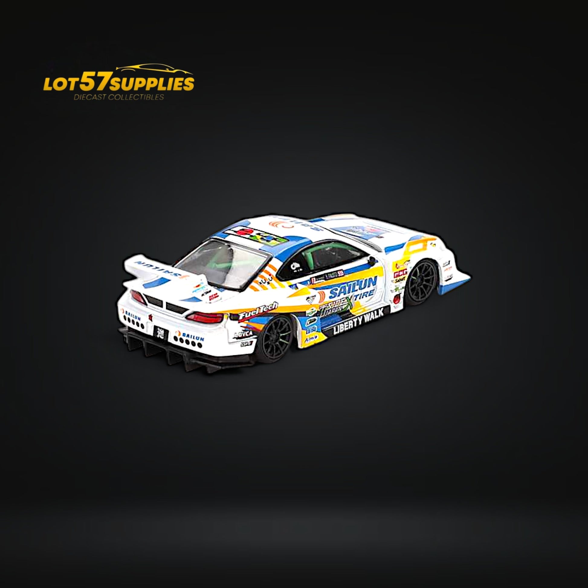 Mini-GT Nissan LB-Super Silhouette S15 Silvia 2023 Formula Drift Japan #895 1:64