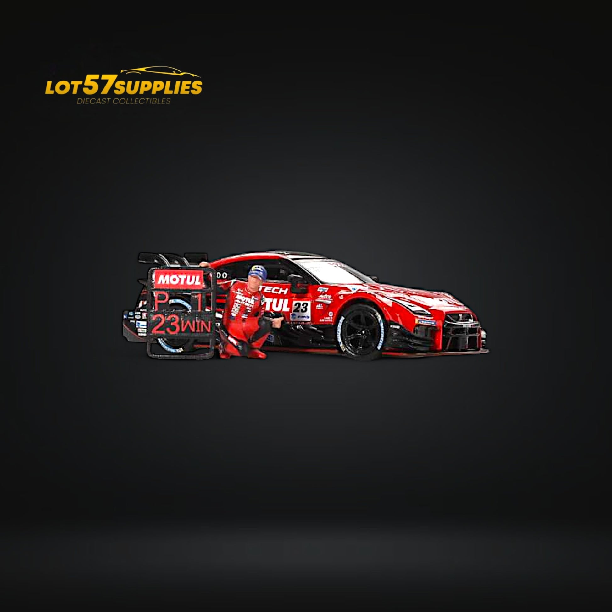 Mini-GT Nissan GT-R Nismo #23 "MOTUL AUTECH GT-T 2021" w/ Figure #875 1:64