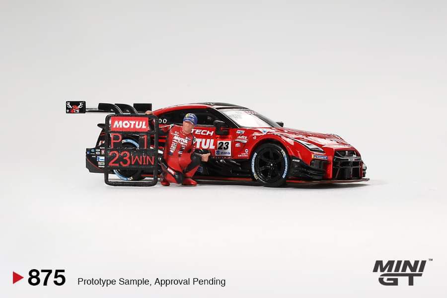Mini-GT Nissan GT-R Nismo #23 "MOTUL AUTECH GT-T 2021" w/ Figure #875 1:64