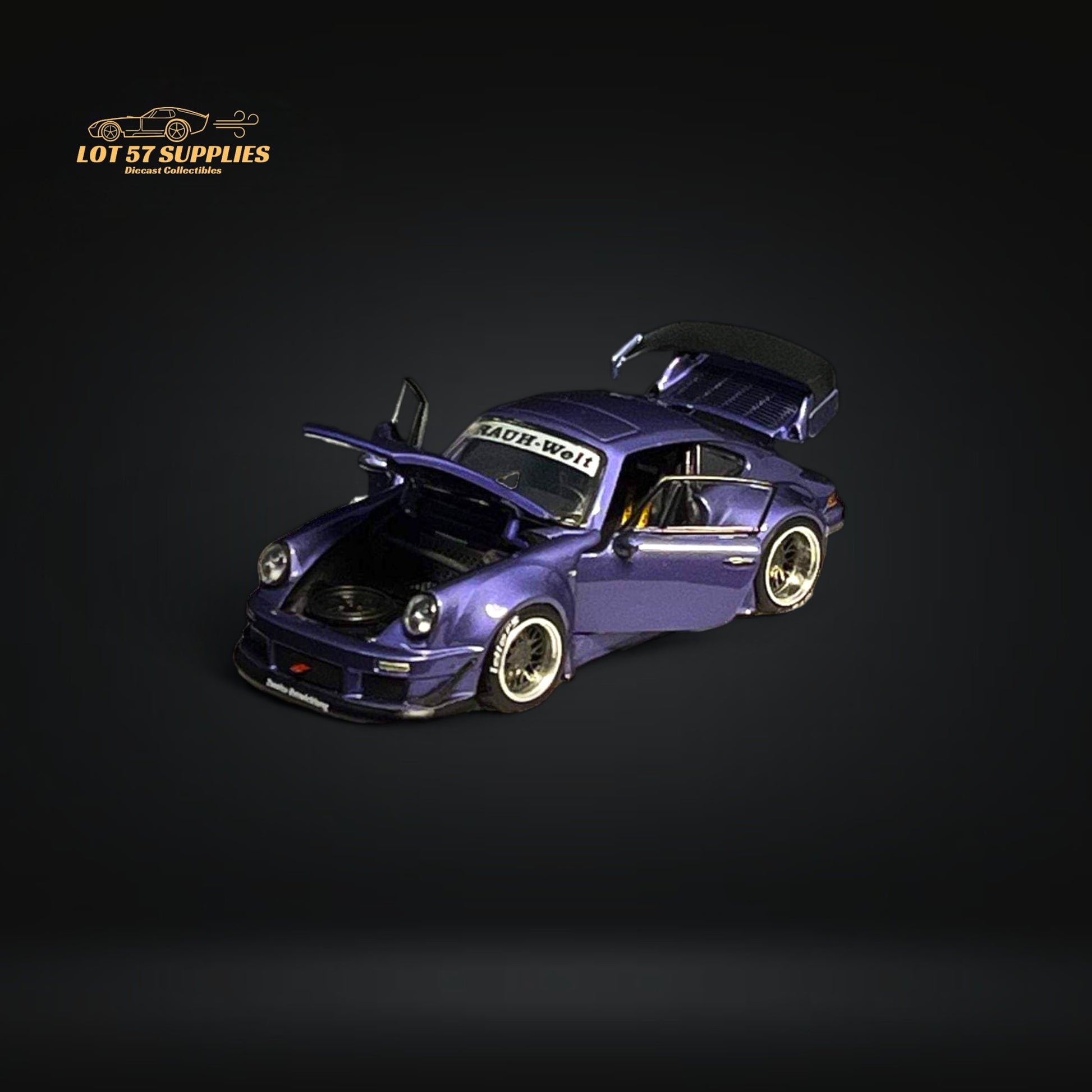 PGM Porsche 930 RWB Violet Purple Fully Openable Luxury Base 1:64 PGM-640207-ORD