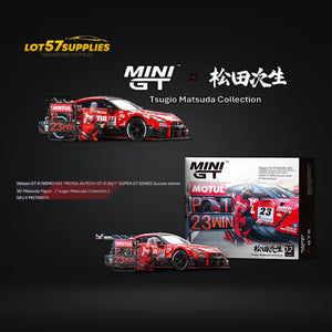 Mini-GT Nissan GT-R Nismo #23 "MOTUL AUTECH GT-T 2021" w/ Figure #875 1:64