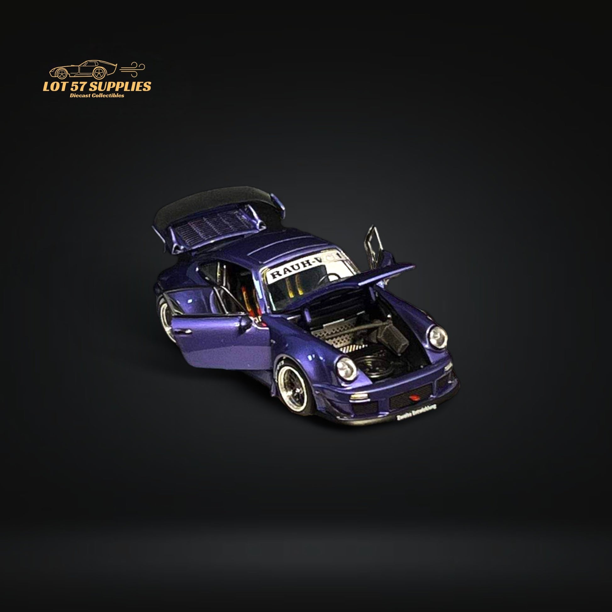 PGM Porsche 930 RWB Violet Purple Fully Openable Luxury Base 1:64 PGM-640207-ORD