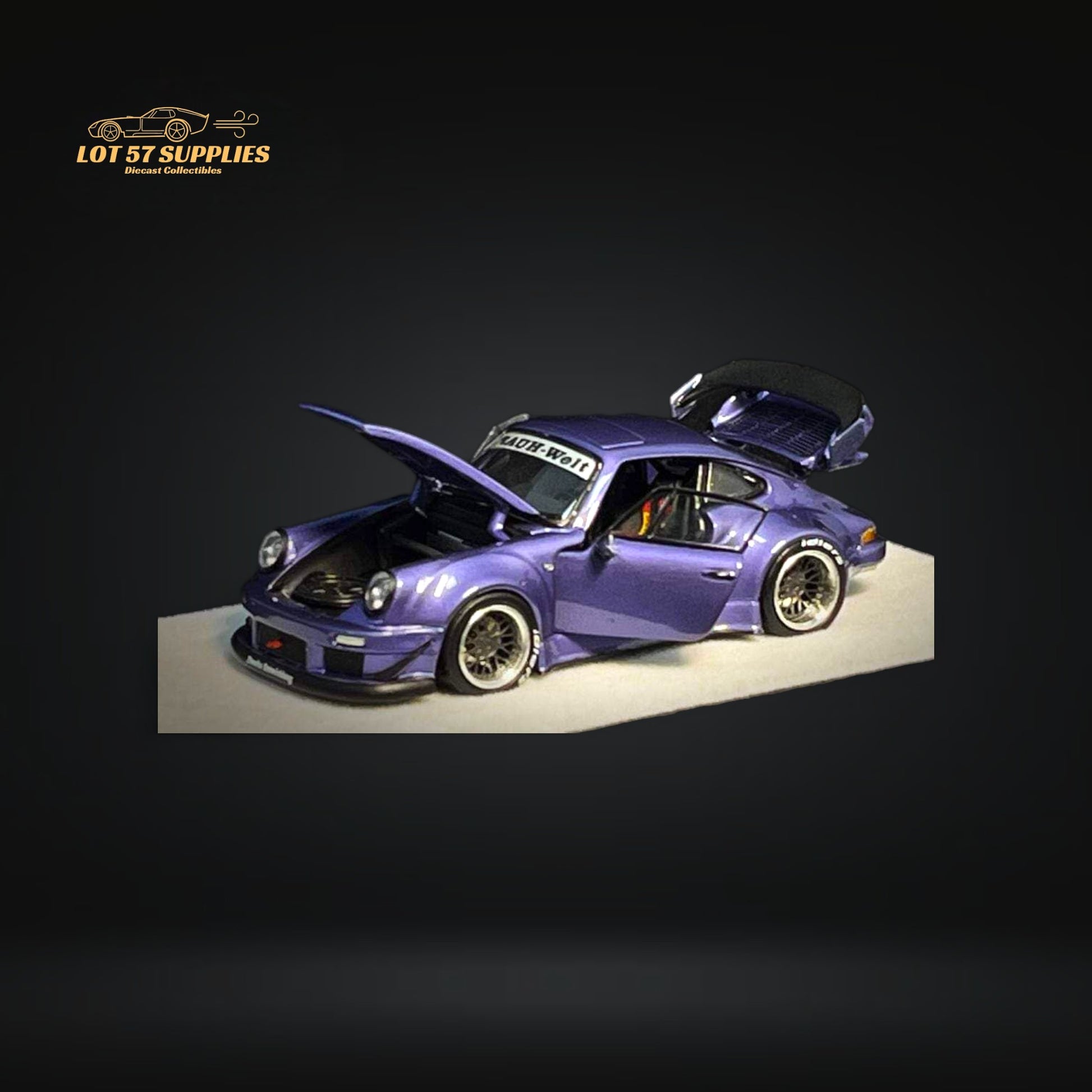 PGM Porsche 930 RWB Violet Purple Fully Openable Luxury Base 1:64 PGM-640207-ORD