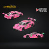 Mini-GT Porsche 911 GT3 R #80 GTD AO Racing 2023 IMSA Virginia Roxy Pink #872 1:64 MGT00872