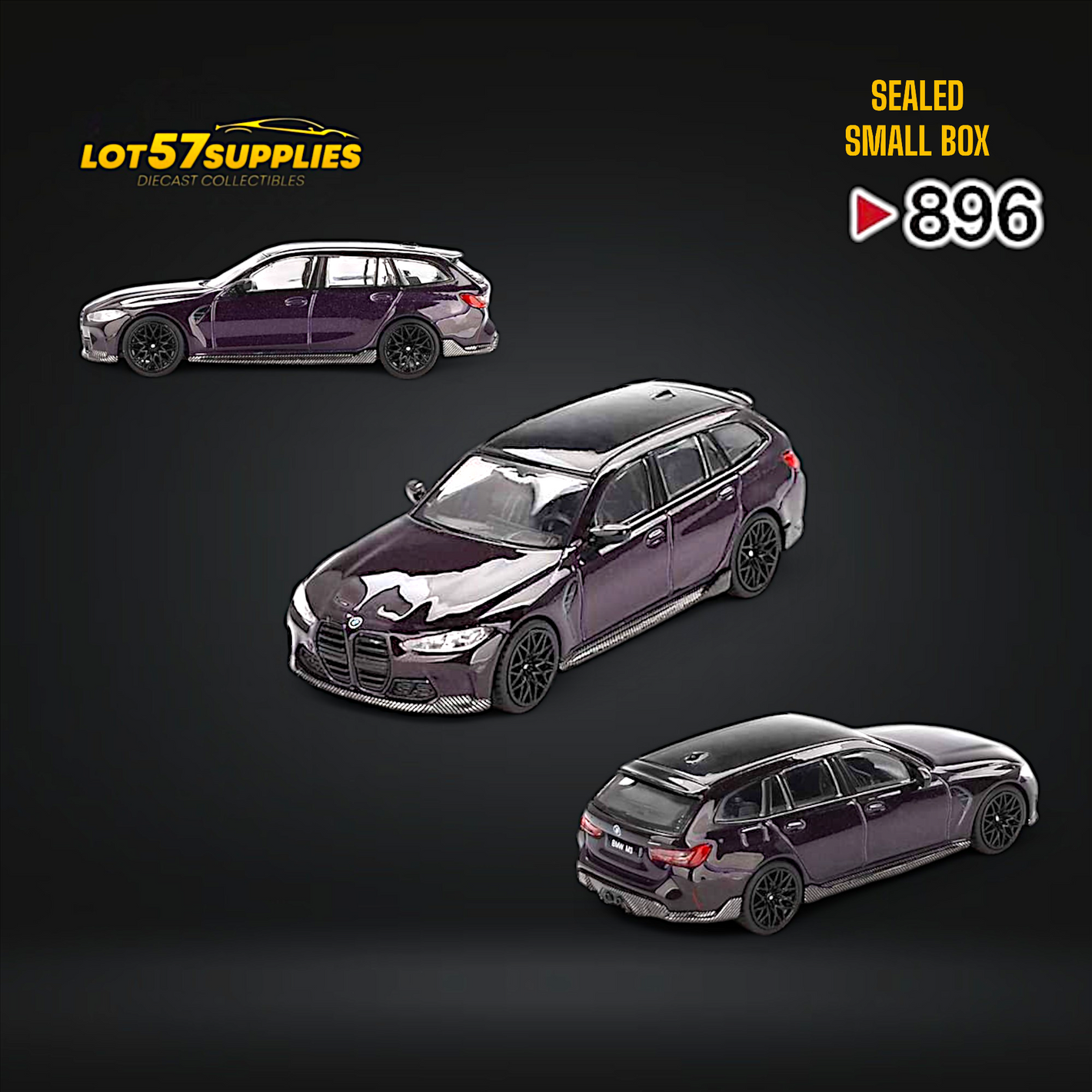 Mini-GT BMW M3 M Performance Touring Daytona Violet #896 1:64