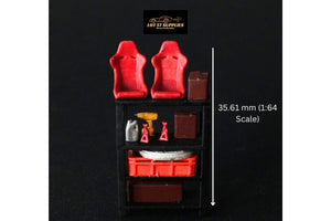 LOT57 Parts "AUTO PARTS SHELVING" V1 1:64 Diorama Accessory