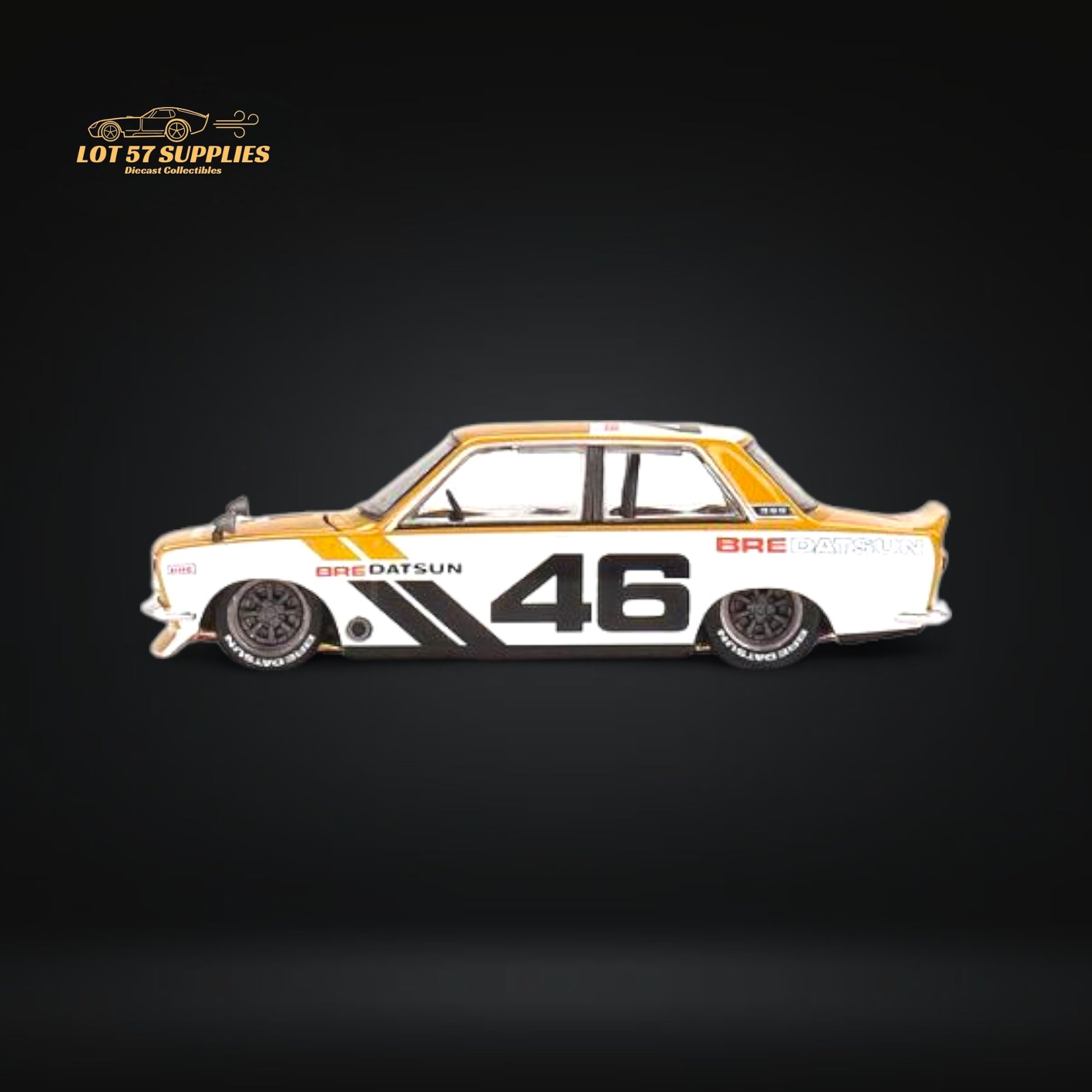 Mini GT x Kaido House Datsun 510 Pro Street BRE510 in Gold 1:64 KHMG052