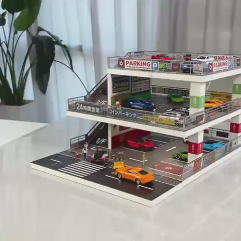 Pre-Order) Shou Cang Jia Japanese Ramp Parking Lot - Dark Green 1:64