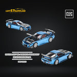 Pop Race Mazda RX-7 Re-Amemiya Blue Chrome 1:64