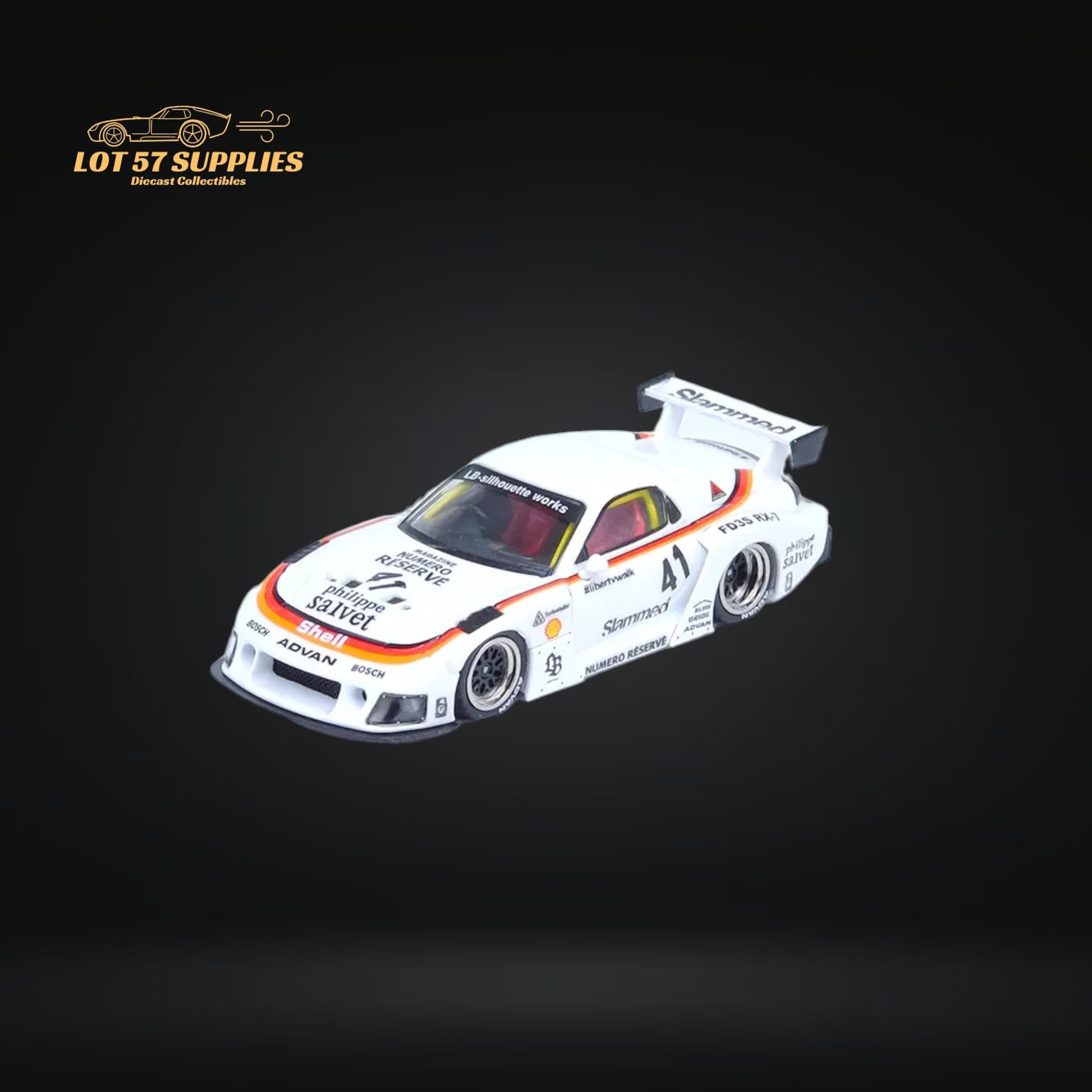 Inno64 Mazda RX-7 LBWK in White 1:64 IN64-LBWK-RX7-02