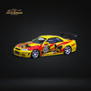 Fast Speed Nissan Skyline GT-R R34 Z-Tune NFS SRS Yellow-Red Livery 1:64