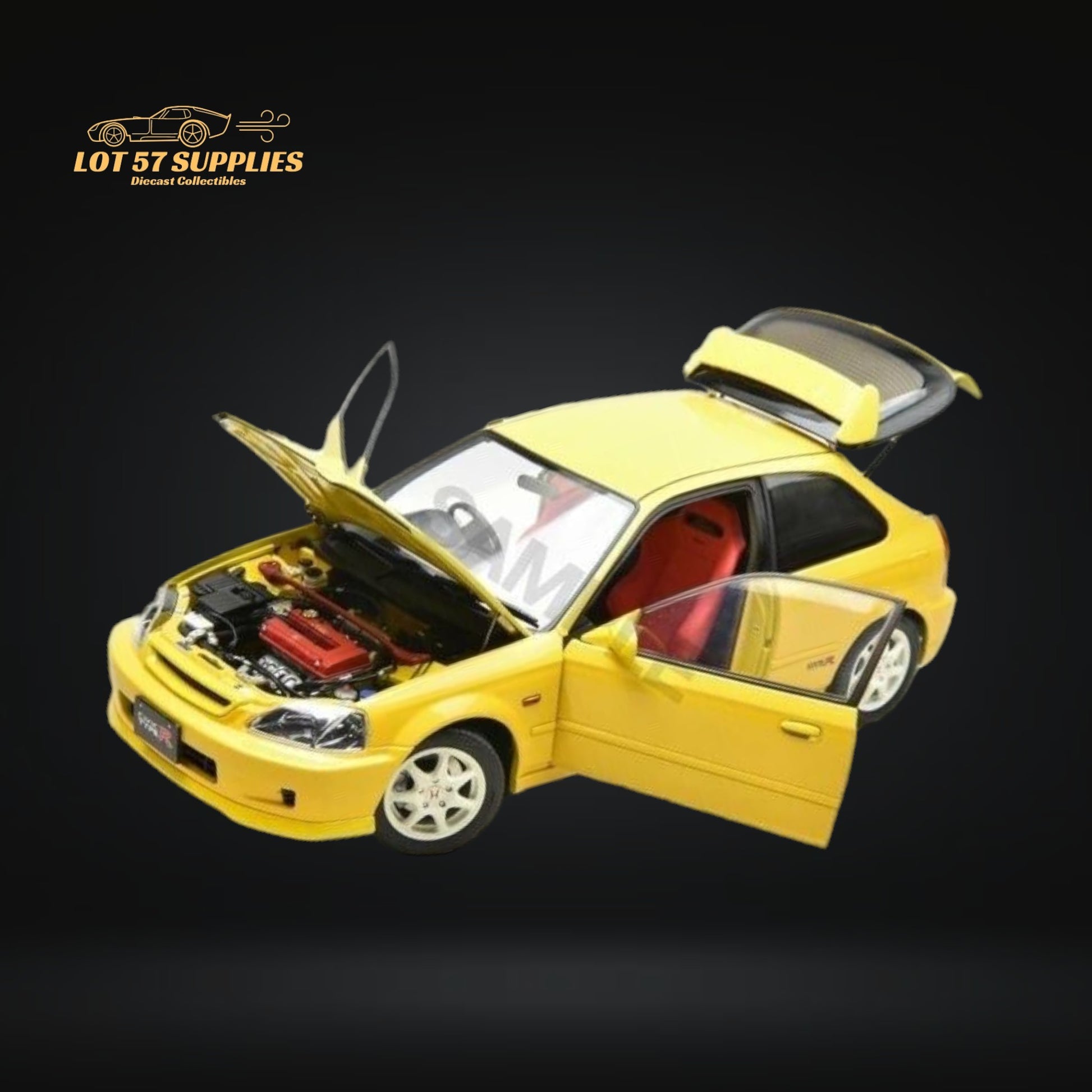 MOTORHELIX Honda Civic Type-R EK9-120 YELLOW 1:18