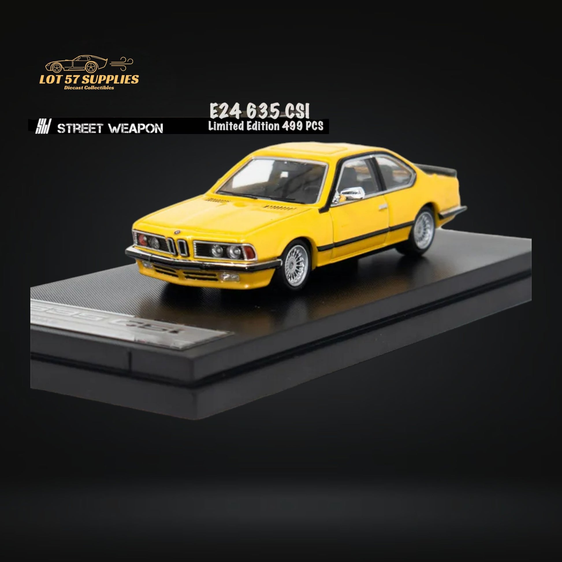 Street Weapon BMW E24 635 CSI in Yellow 1:64