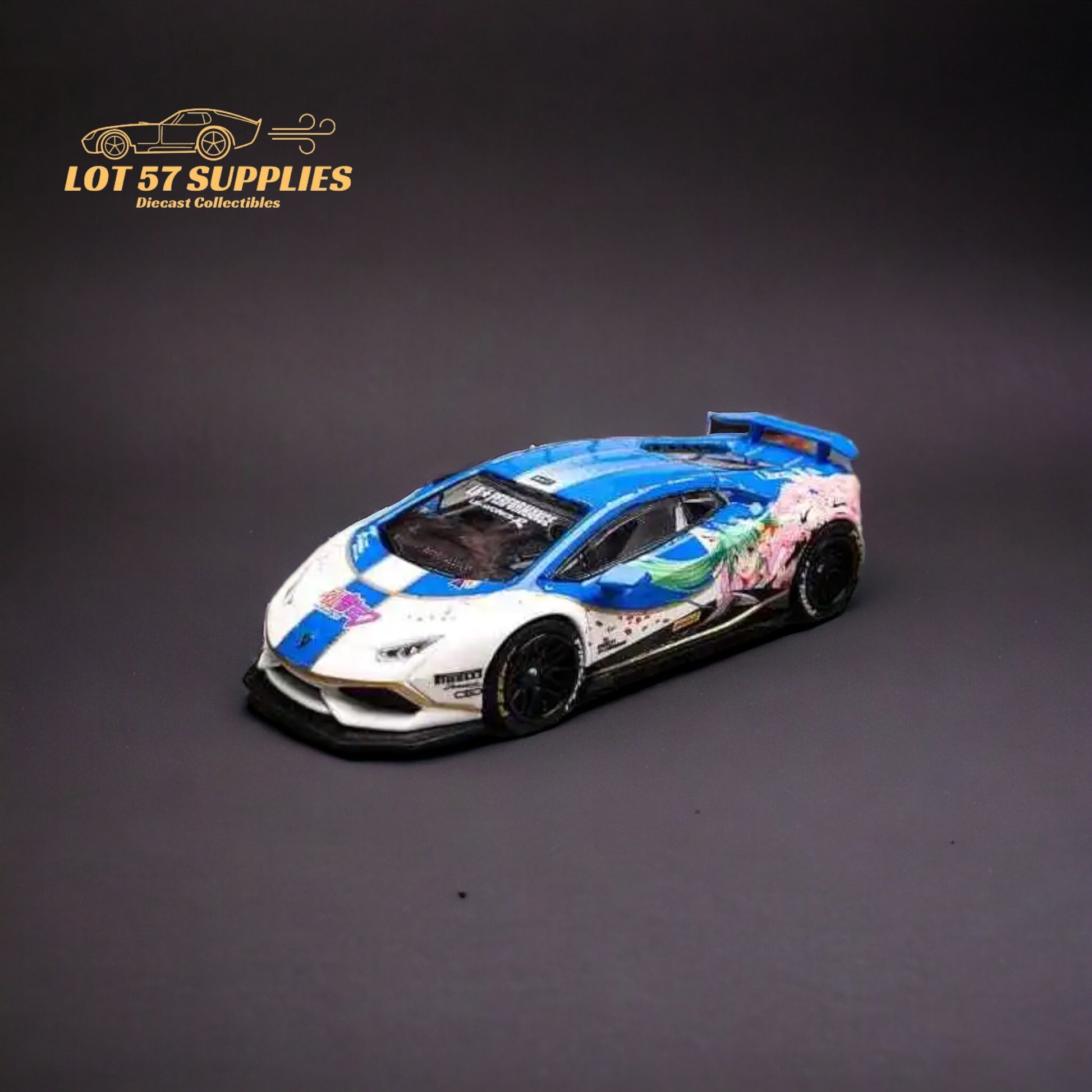 King Model Lamborghini Huracan LP610 LB 1.0 Hatsune Blue 1:64