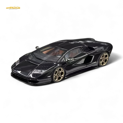 Fuelme Model NEO COUNTACH LPI 800-4 NERO MAIA BLACK 1:64 Resin