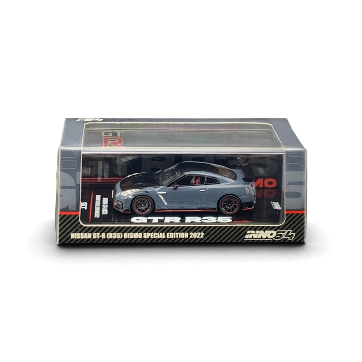 Lot57Supplies Diecast Shop INNO64 1:64 scale Nissan Skyline GT-R R35 Nismo diecast model in stealth gray
