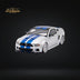 GDO Hunter x DCM 2014 Ford Mustang GT 5.0 Silver With Blue Stripes 1:64