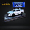 Street Weapon Nissan (R34) GT-R in Silver Snow Drift 1:64