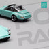 Pop Race Porsche Singer 964 Targa in Tiffany Blue 1:64