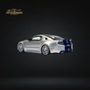 GDO Hunter x DCM 2014 Ford Mustang GT 5.0 Silver With Blue Stripes 1:64