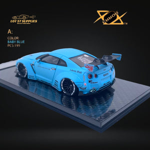 Error404 LB-Works Nissan Skyline GT-R R35 Baby Blue 1:64