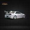 Fuji Skyline GT-R R34 Nismo Z-Tune High Wing White Pearl 1:64