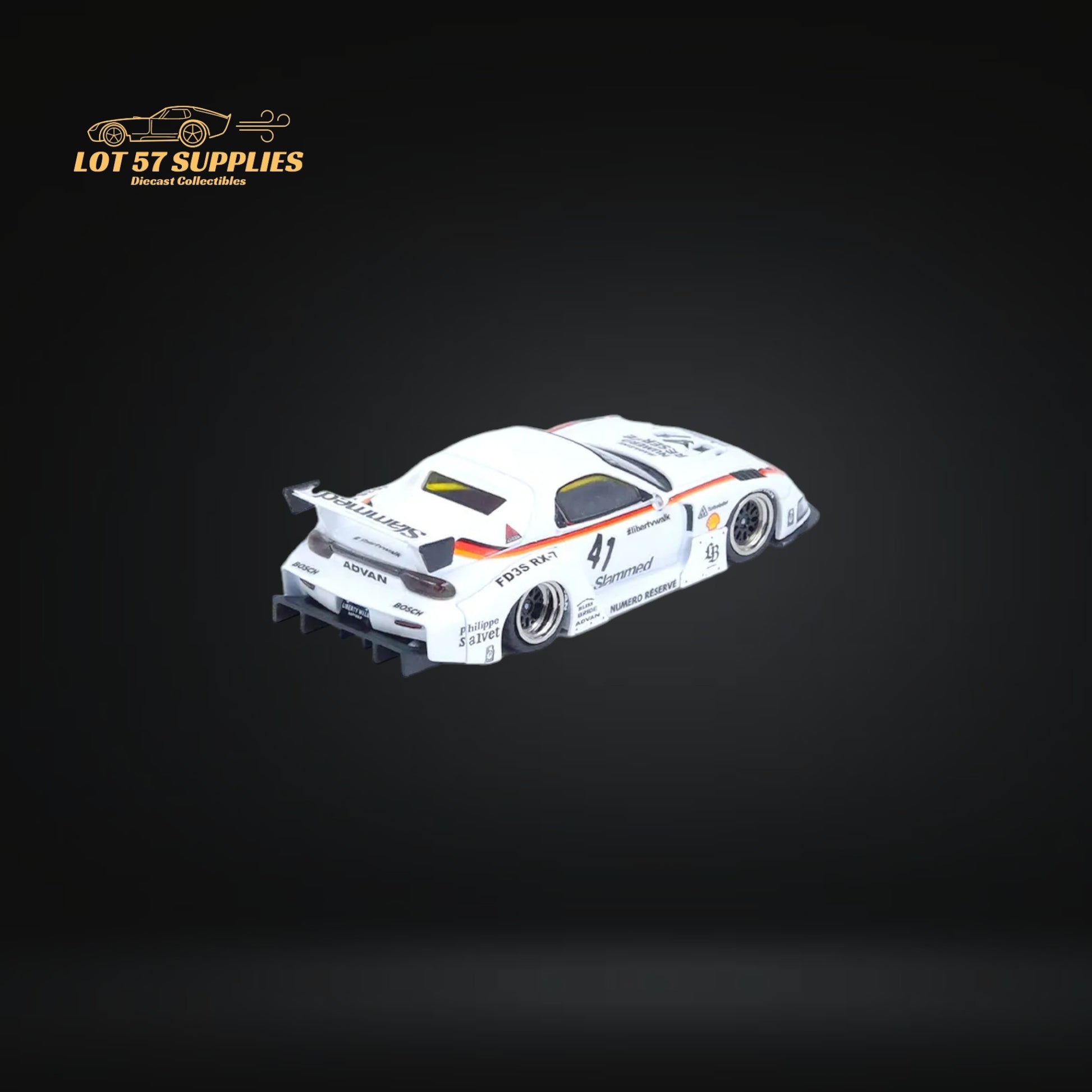 Inno64 Mazda RX-7 LBWK in White 1:64 IN64-LBWK-RX7-02