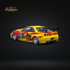 Fast Speed Nissan Skyline GT-R R34 Z-Tune NFS SRS Yellow-Red Livery 1:64