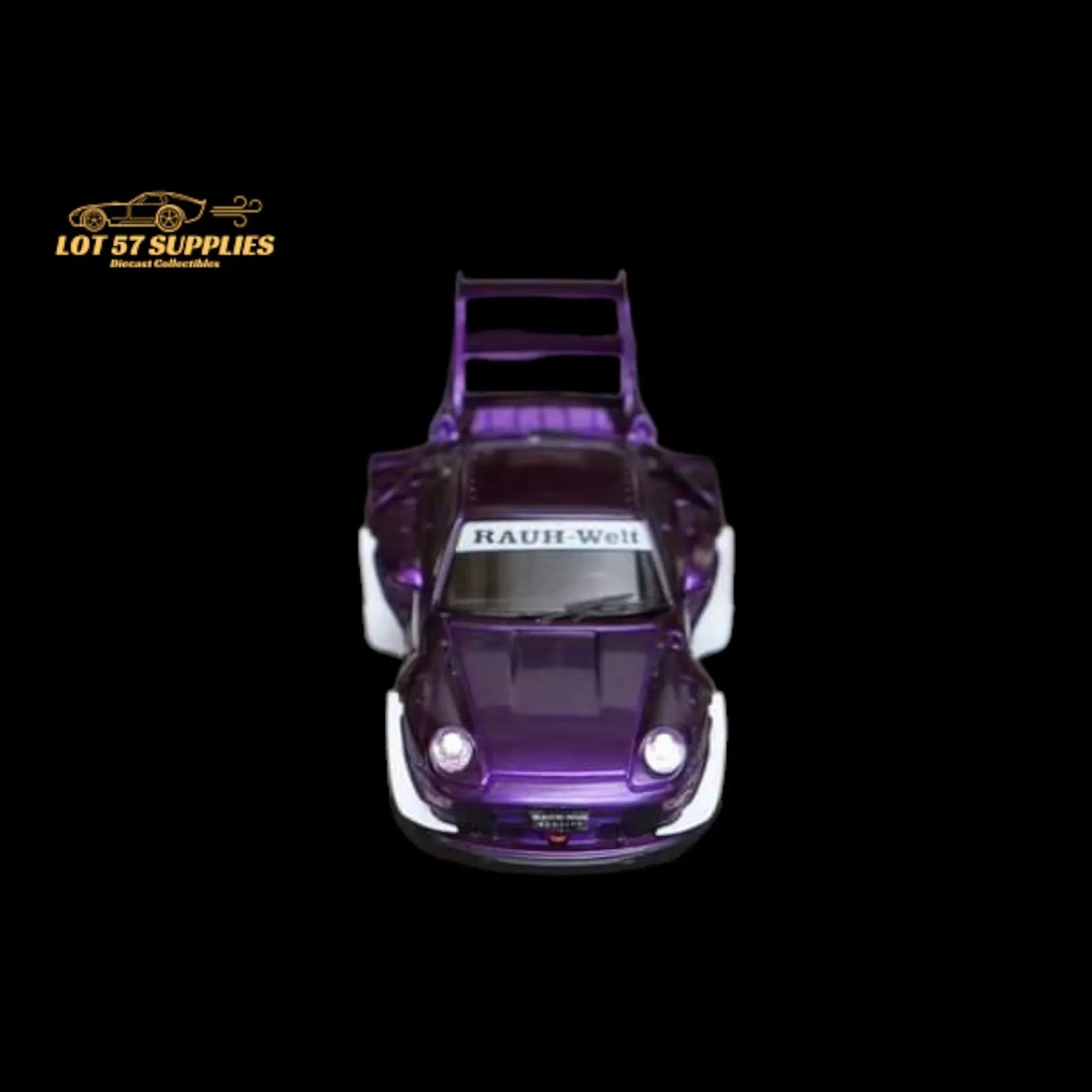 Street Weapon Porsche RWB 993 PURPLE ARMY GIRL GT HIGH WING 1:64