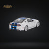 GDO Hunter x DCM 2014 Ford Mustang GT 5.0 Silver With Blue Stripes 1:64