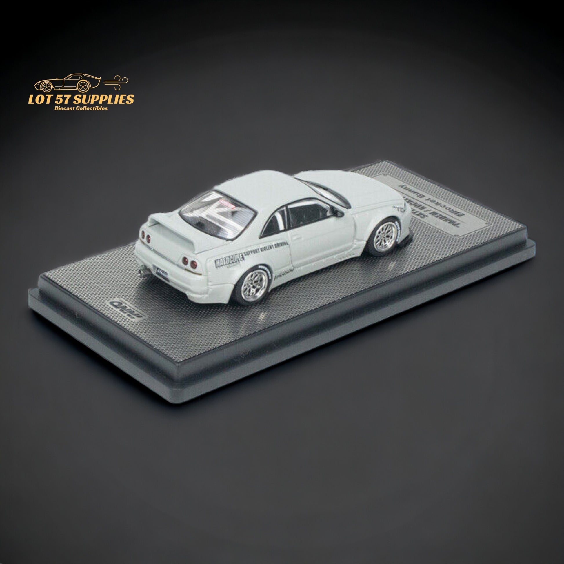 Inno64 Nissan Skyline GT-R R33 "Pandem / Rocket Bunny" Widebody in Cement Grey Matte 1:64 IN64-R33P-CGM