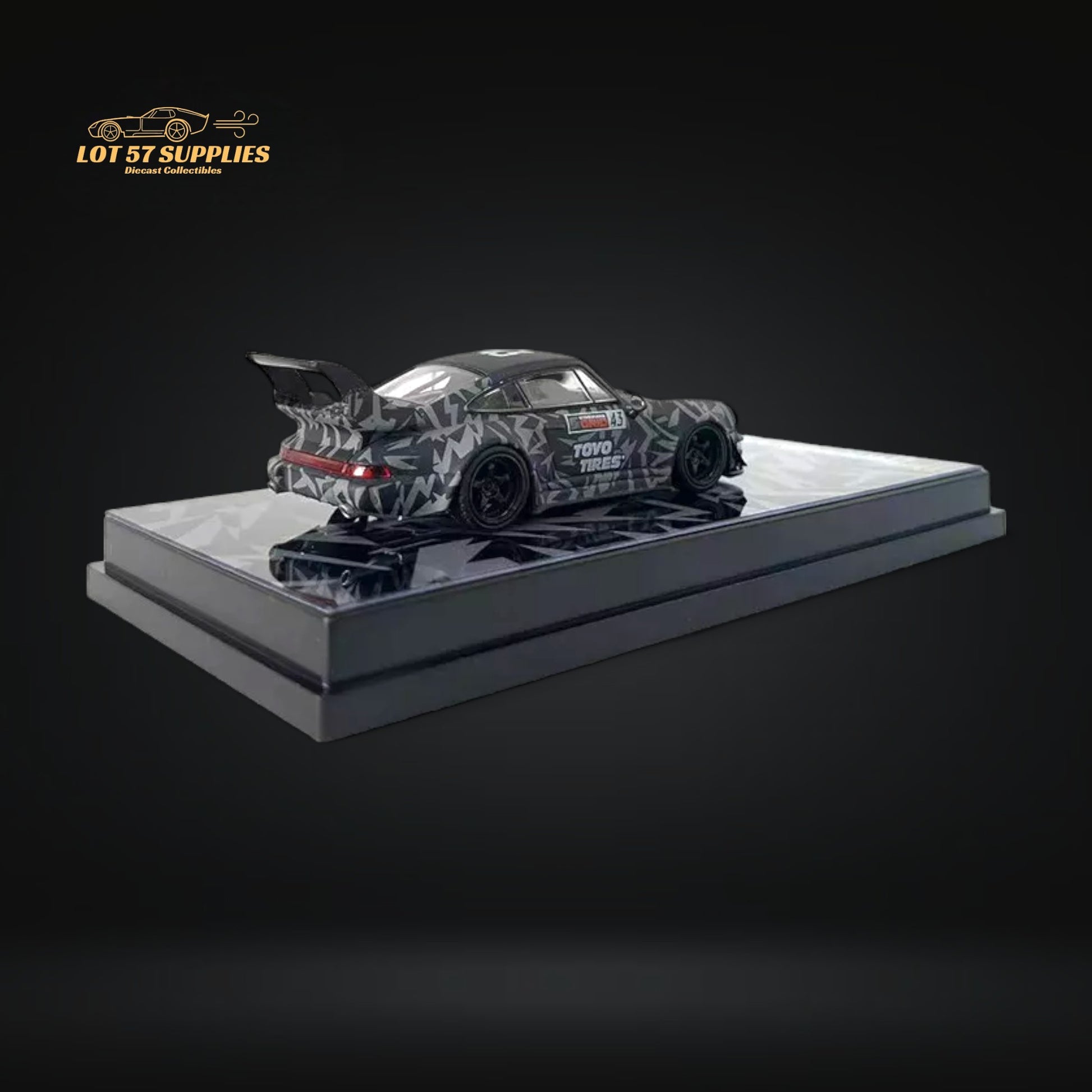 Flame Porsche RWB 993 Hoonigan #43 Black Livery 1:64