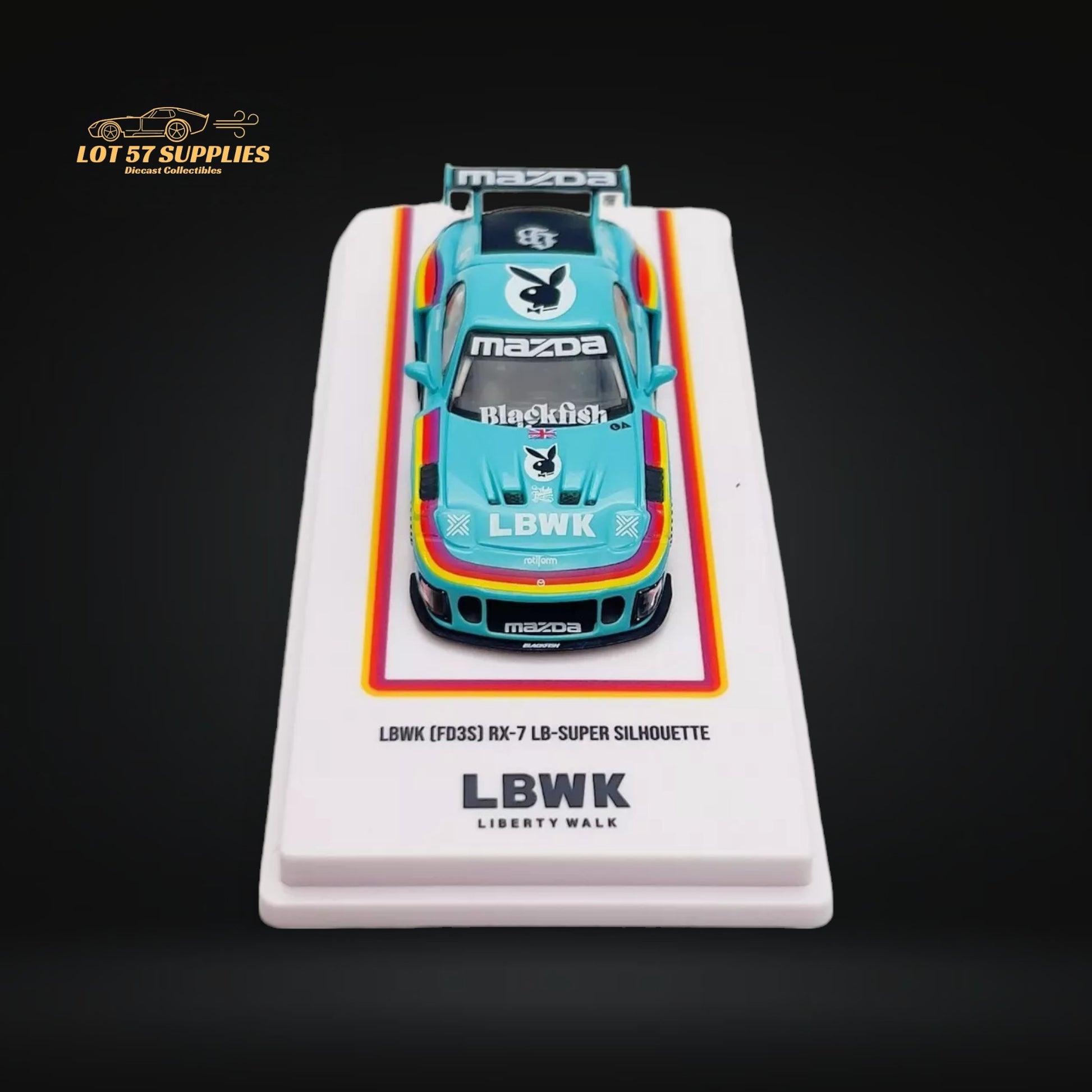 Inno64 Mazda RX-7 LBWK FD3S Blue MDX 24' 1:64 IN64-LBWK-RX7-03