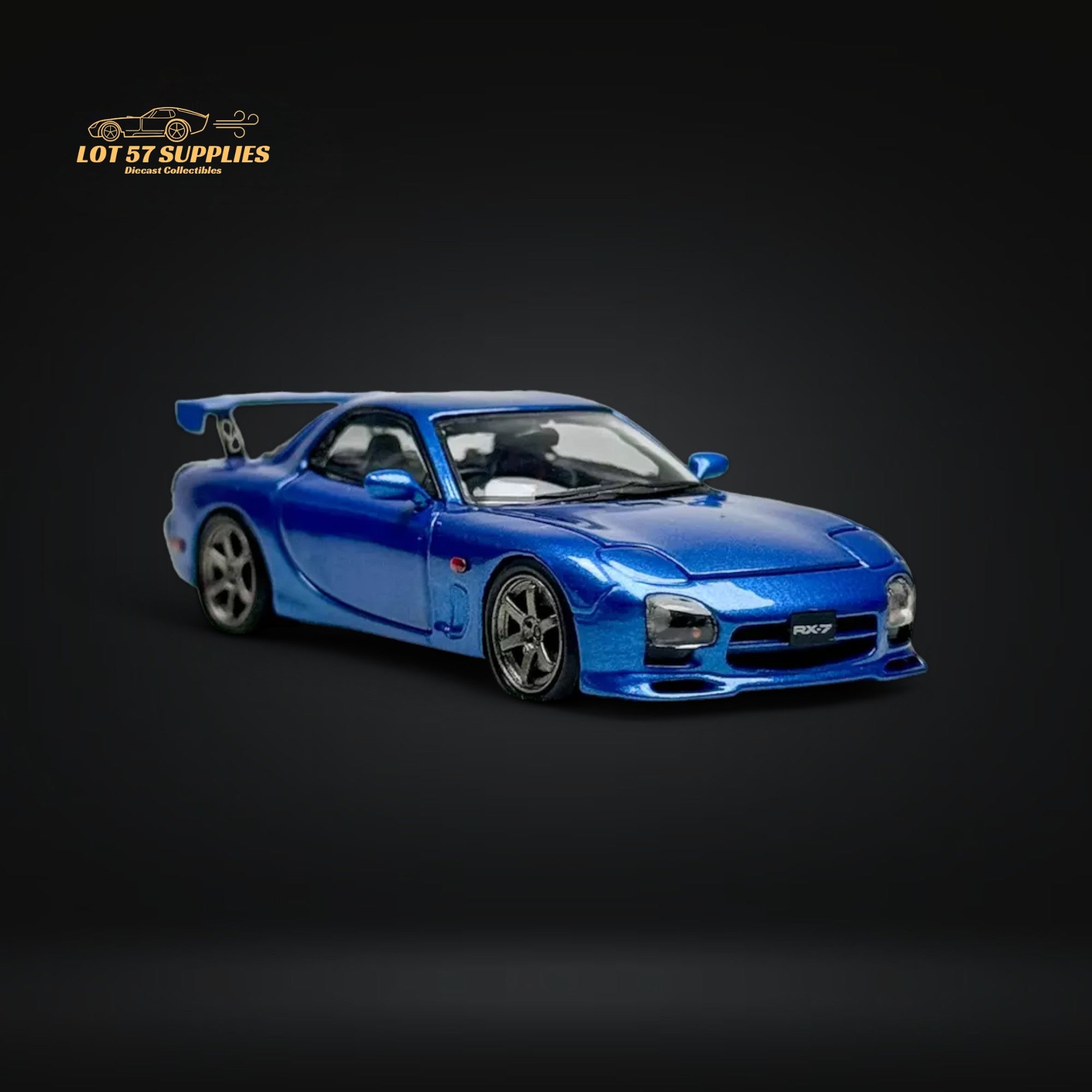 見本盤７インチ モッズThe MODS BABY BLUE PGM Mazda RX-7 FD3S Metallic Blue Fully Openeable Standard