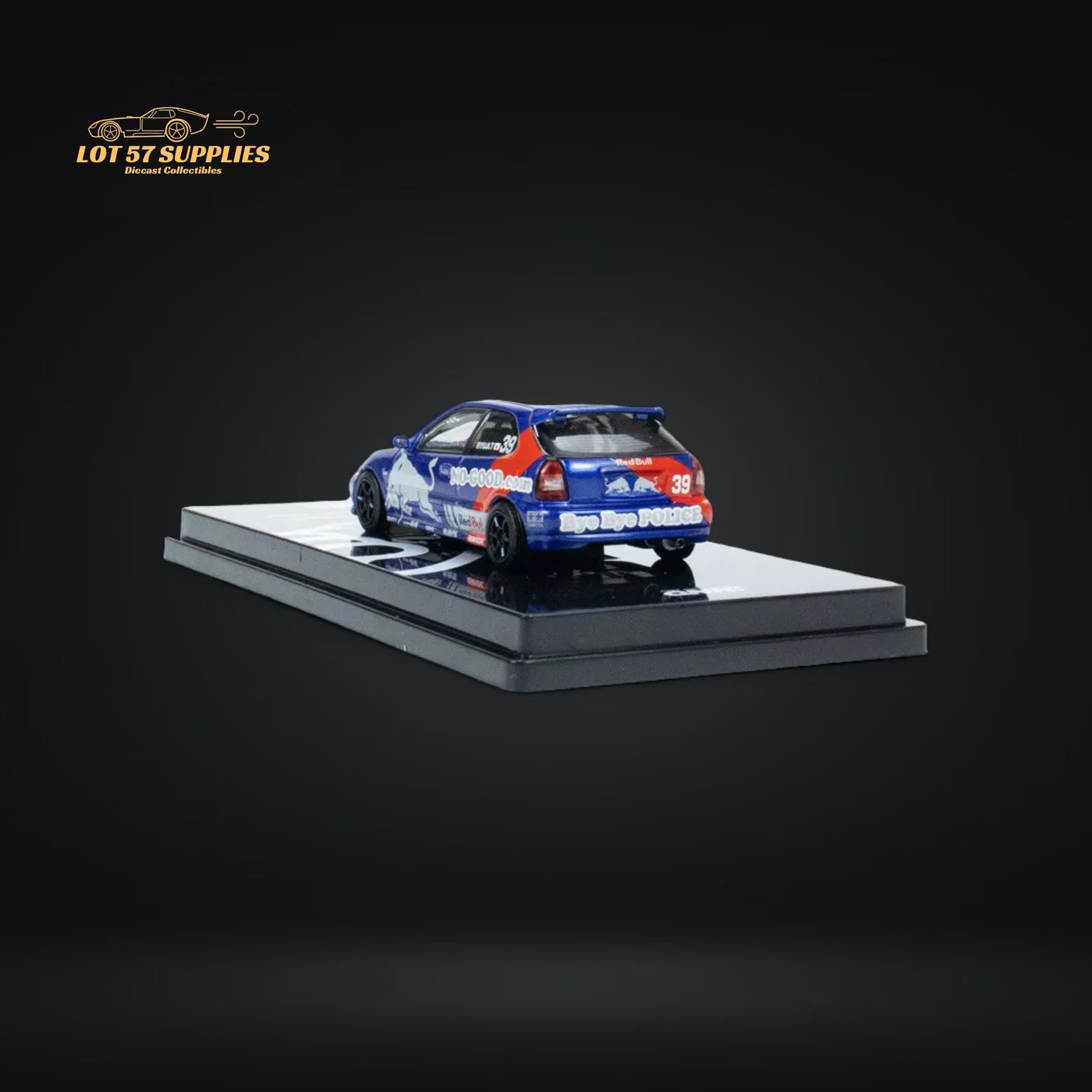 Inno64 Honda Civic Type-R EK9 #39 NO GOOD RACING Red Bull Livery 1:64 IN64-EK9-JDM16