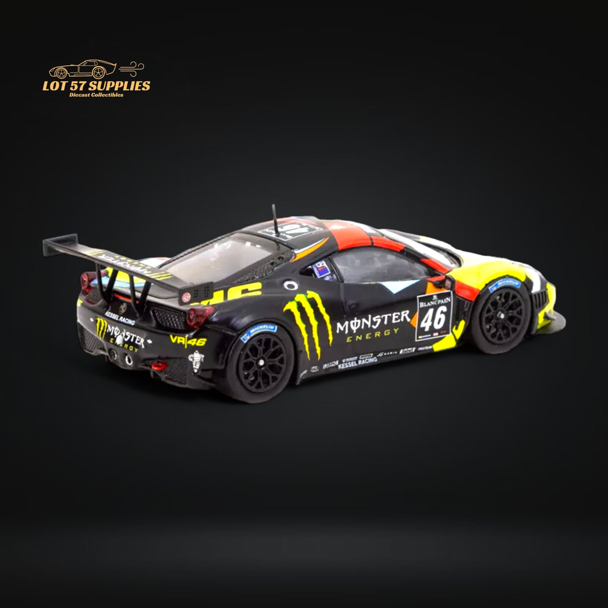 Tarmac Works Hobby64 Ferrari 458 Italia GT3 Blancpain Endurance 2012 V. Rossi 1:64 T64-073-12BGT46M