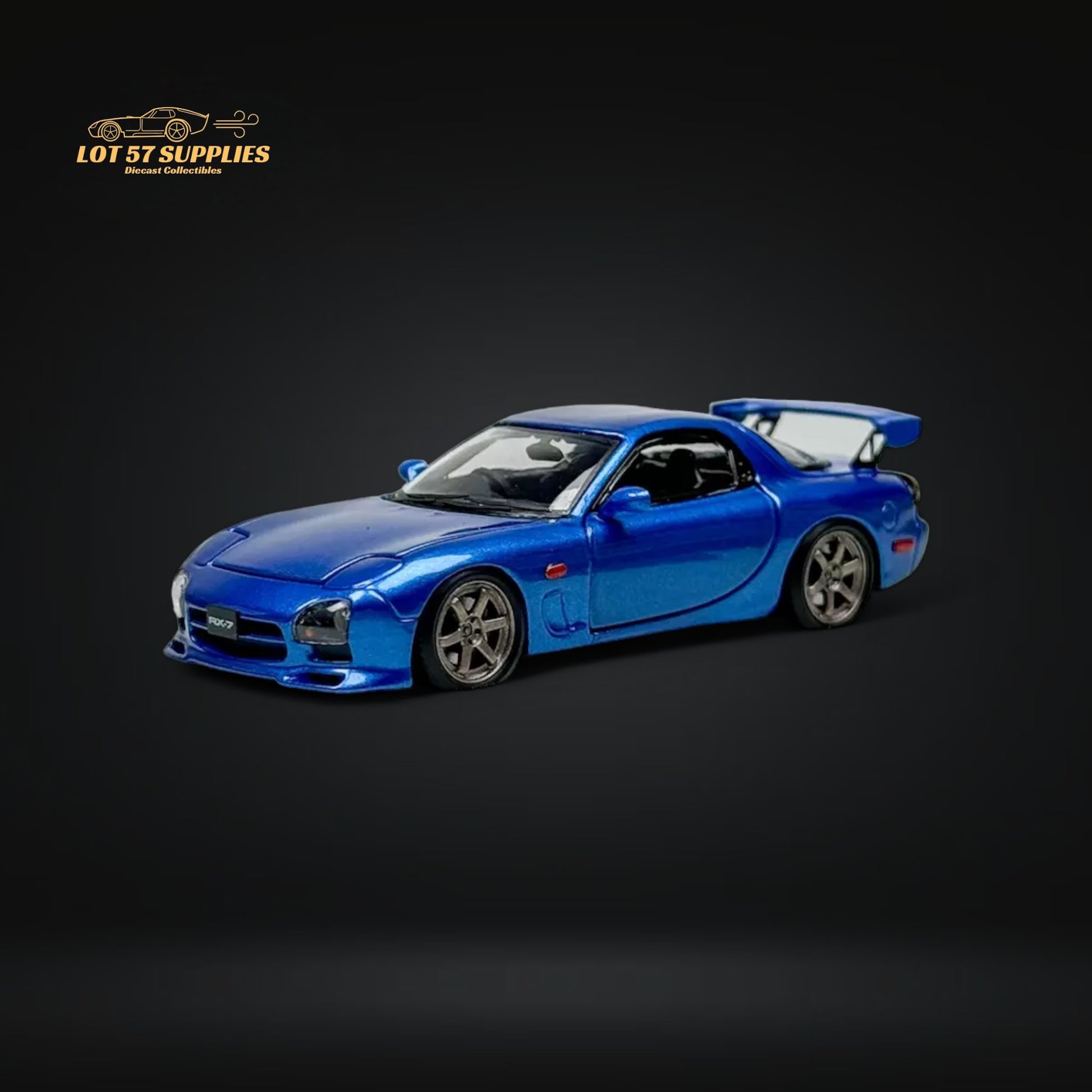 PGM Mazda RX-7 FD3S Metallic Blue Fully Openeable Standard Base 1:64